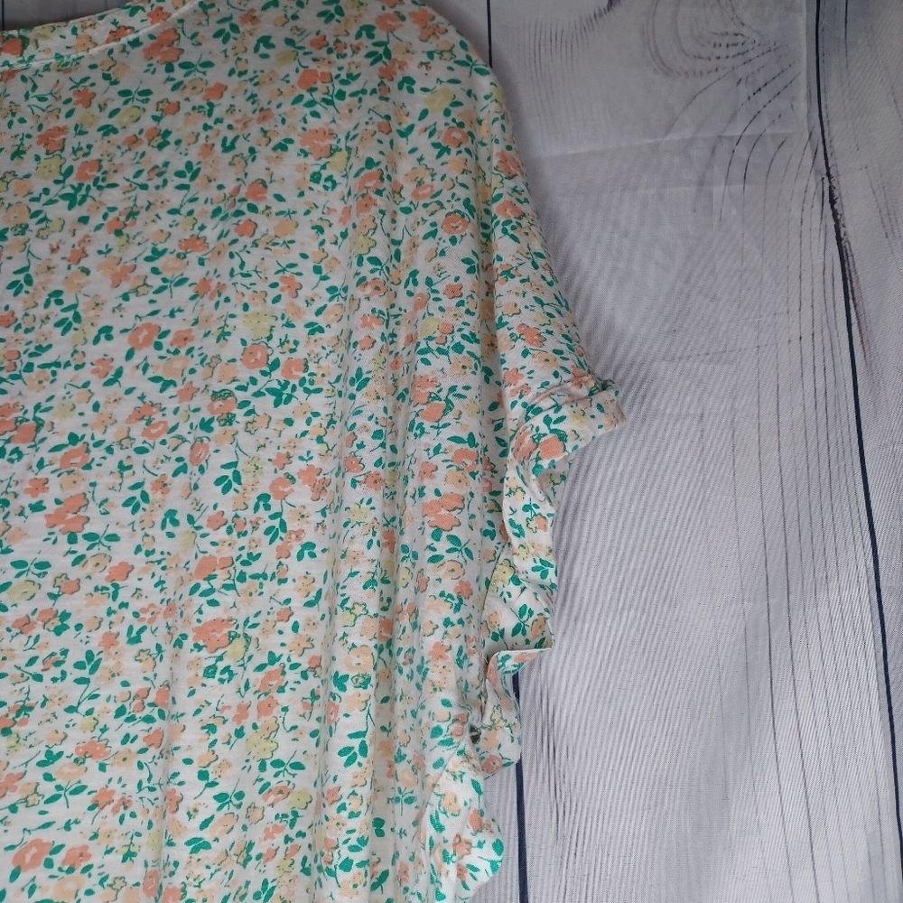 Lucky Brand V-Neck Floral Print Women's Button Down Top - Picture 9 of 12